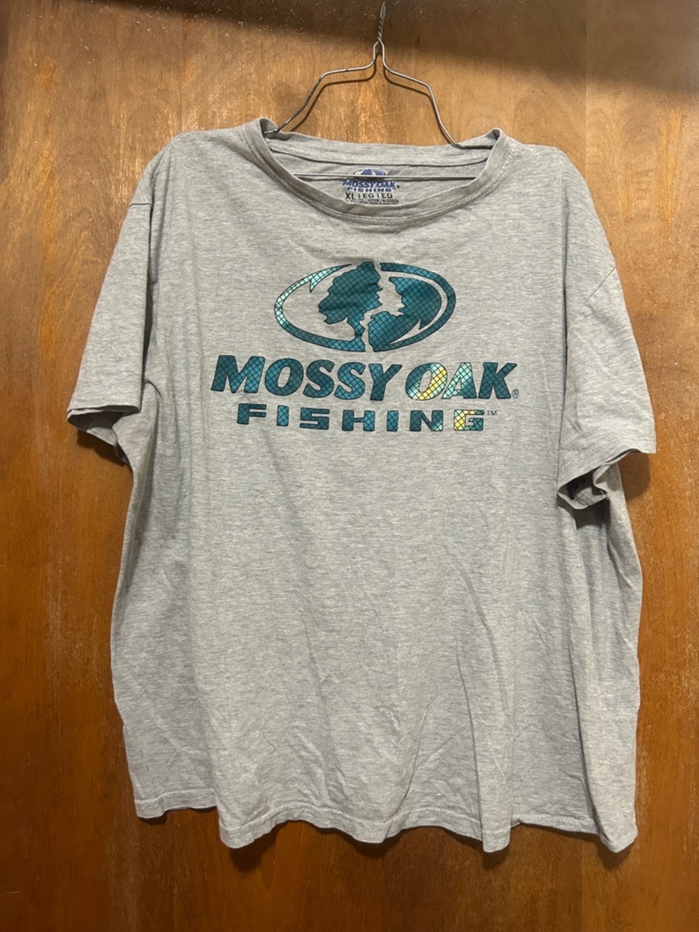 Grey Mossy Oak Fishing Tee